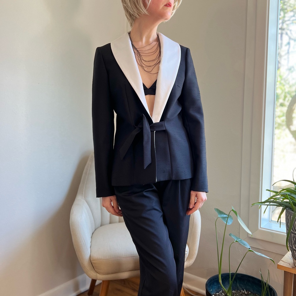Lilli Ann Black And White Tuxedo Blazer